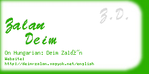 zalan deim business card